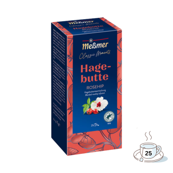 Meßmer Classic Moments Hagebutte, Früchtetee, Teebeutel im Kuvert, 2. Entnahmefach/displaytauglich, 75g